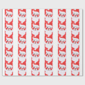 Retro Jolly Santa Claus Cadeaupapier (Vlak)