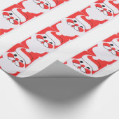Retro Jolly Santa Claus Cadeaupapier (Hoek)