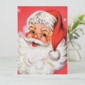 Retro Jolly Santa Claus Feestdagenkaart (Staand voorkant)