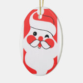 Retro Jolly Santa Claus Keramisch Ornament (Links)