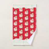  Retro Jolly Santa Claus Kerstmis Bad Handdoek (Handdoek)
