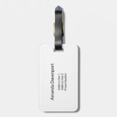 Retro  Jolly Santa Claus Kerstmis Bagagelabel (Achterkant verticaal)