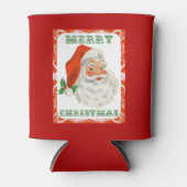 Retro  Jolly Santa Claus Kerstmis Blikjeskoeler (Voorkant)