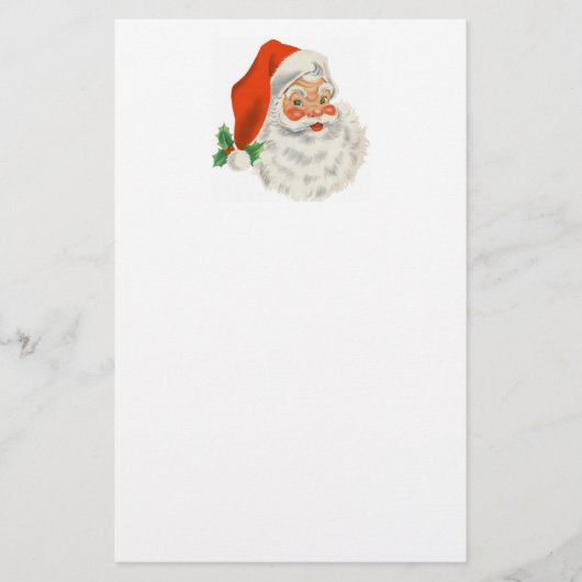 Retro  Jolly Santa Claus Kerstmis Briefpapier (Voorkant)