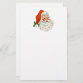 Retro  Jolly Santa Claus Kerstmis Briefpapier (Voorkant / Achterkant)