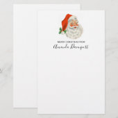 Retro  Jolly Santa Claus Kerstmis Briefpapier (Voorkant / Achterkant)