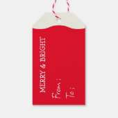  Retro Jolly Santa Claus Kerstmis Cadeaulabel (Achterkant)