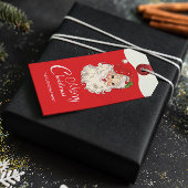  Retro Jolly Santa Claus Kerstmis Cadeaulabel