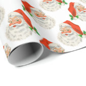  Retro Jolly Santa Claus Kerstmis Cadeaupapier (Rol Hoek)