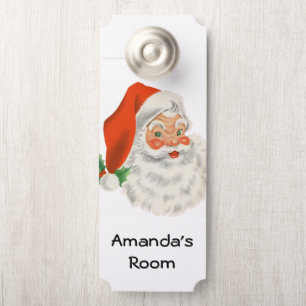 Retro Jolly Santa Claus Kerstmis Deurhanger