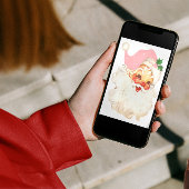  Retro Jolly Santa Claus Kerstmis Feestdagen Kaart