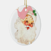  Retro Jolly Santa Claus Kerstmis Keramisch Ornament (Rechts)