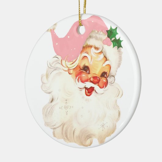  Retro Jolly Santa Claus Kerstmis Keramisch Ornament (Links)