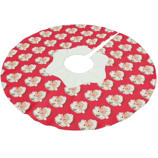  Retro Jolly Santa Claus Kerstmis Kerstboom Rok (Gekanteld)