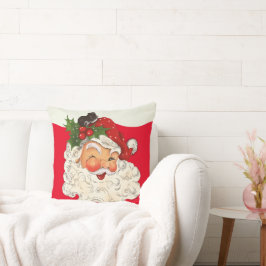 Retro Jolly Santa Claus Kerstmis Kussen