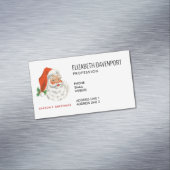 Retro Jolly Santa Claus Kerstmis Magnetisch Visitekaartje (Voorbeeld)