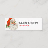 Retro  Jolly Santa Claus Kerstmis Mini Visitekaartje (Voorkant)