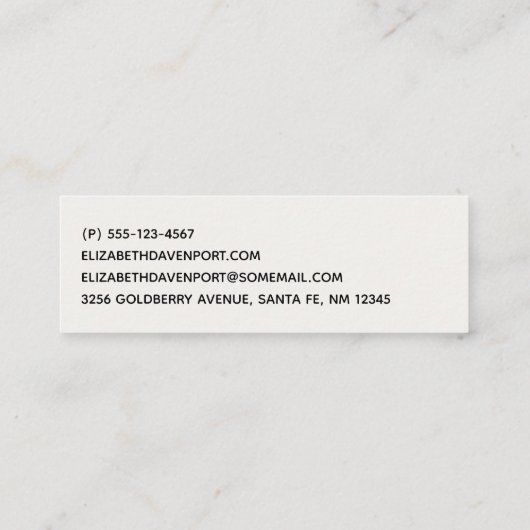 Retro  Jolly Santa Claus Kerstmis Mini Visitekaartje (Achterkant)