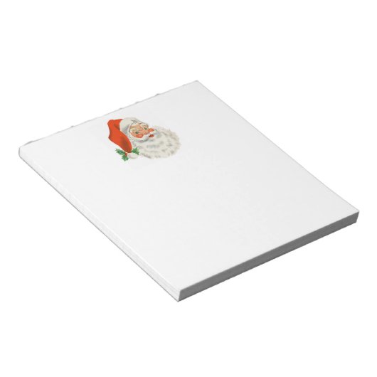 Retro  Jolly Santa Claus Kerstmis Notitieblok (Schuin)