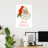 Retro Jolly Santa Claus Kerstmis Poster (Thuiskantoor)