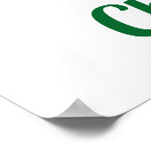 Retro Jolly Santa Claus Kerstmis Poster (Hoek)