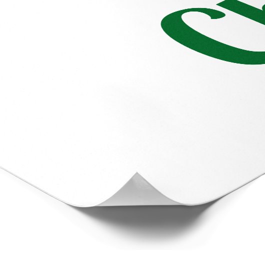 Retro  Jolly Santa Claus Kerstmis Poster (Hoek)