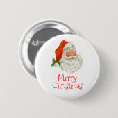 Retro  Jolly Santa Claus Kerstmis Ronde Button 5,7 Cm (Voorkant /achterkant)