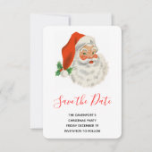 Retro  Jolly Santa Claus Kerstmis Save The Date (Voorkant)