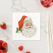 Retro  Jolly Santa Claus Kerstmis Servet (Insitu)