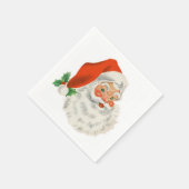 Retro  Jolly Santa Claus Kerstmis Servet (Hoek)