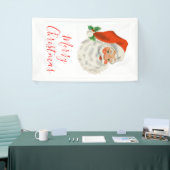 Retro  Jolly Santa Claus Kerstmis Spandoek (Beurs)