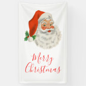 Retro  Jolly Santa Claus Kerstmis Spandoek (Verticaal)