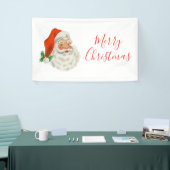 Retro  Jolly Santa Claus Kerstmis Spandoek (Beurs)