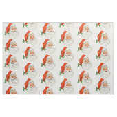 Retro Jolly Santa Claus Kerstmis Stof (Fat Quarter)