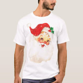 Retro Jolly Santa Claus Kerstmis T-shirt (Voorkant)