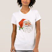 Retro  Jolly Santa Claus Kerstmis T-shirt (Voorkant)