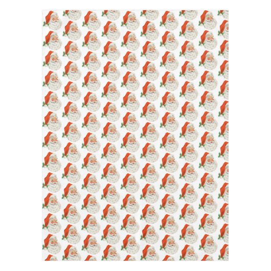 Retro  Jolly Santa Claus Kerstmis Tafelkleed (Voorkant)