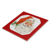Retro Jolly Santa Claus Kerstmis Tegeltje (Zijkant)