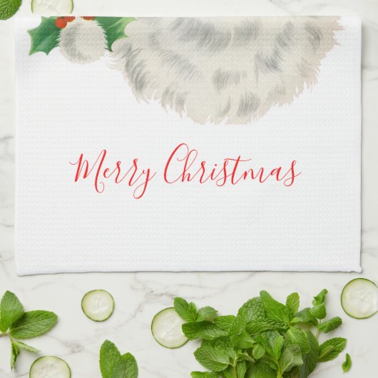 Retro  Jolly Santa Claus Kerstmis Theedoek (Gevouwen)