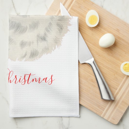 Retro  Jolly Santa Claus Kerstmis Theedoek (Quarter Fold)