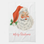 Retro  Jolly Santa Claus Kerstmis Theedoek (Verticaal)