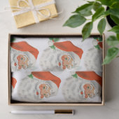 Retro  Jolly Santa Claus Kerstmis Tissuepapier (Geschenk)