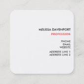 Retro  Jolly Santa Claus Kerstmis Vierkante Visitekaartje (Achterkant)