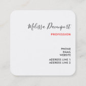 Retro Jolly Santa Claus Kerstmis Vierkante Visitekaartje (Achterkant)