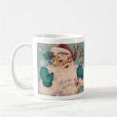 Retro  Jolly Santa met snoepriet Koffiemok (Links)