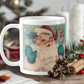 Retro  Jolly Santa met snoepriet Koffiemok