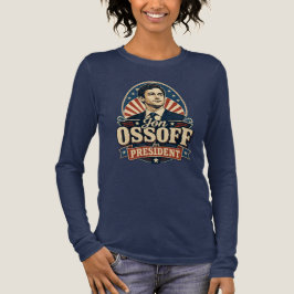 Retro Jon Ossoff Voor President Politiek Tri-Blend Shirt