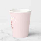 Retro Jong Wild Drie madeliefje boho 3de verjaarda Papieren Bekers (Links)