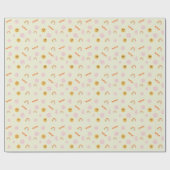 Retro Jong Wild en Drie Verjaardag Cadeaupapier (Vlak)