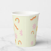 Retro Jong Wild en Drie Verjaardag Papieren Bekers (Rechts)